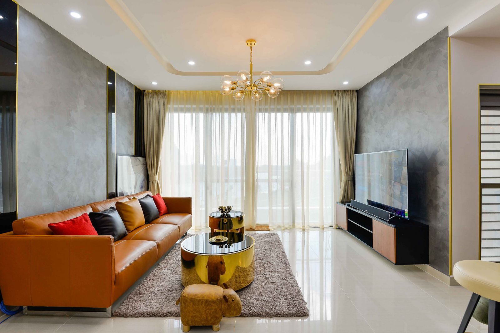 4 tông màu đẹp cho nội thất phòng khách của căn hộ chung cư